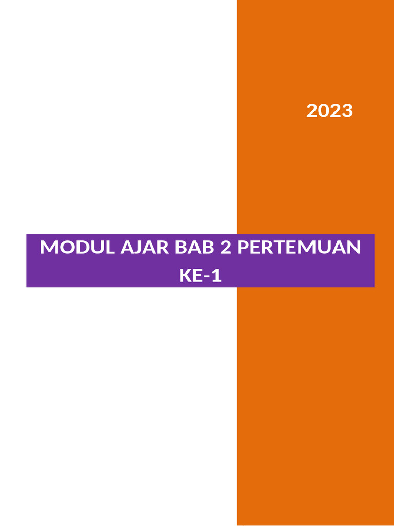 Modul Ajar Bab 2 - Pekan Ke 1 Matematika 3 | PDF