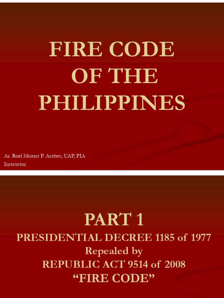 Fire Code 1185 & 9514 | PDF