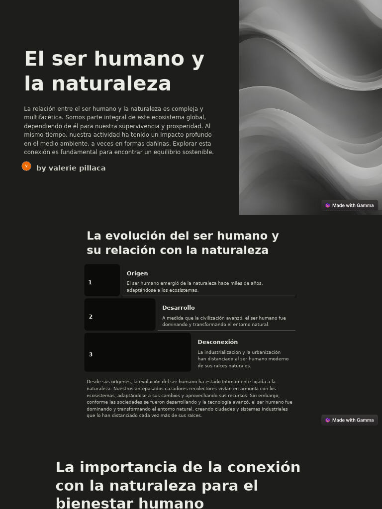El Ser Humano y La Naturaleza | PDF