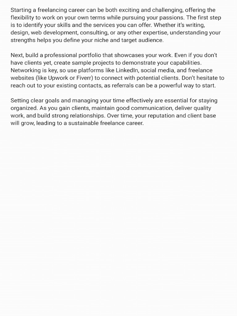 What Is Freelancing (A Short Description) - 241008 - 230842 | PDF