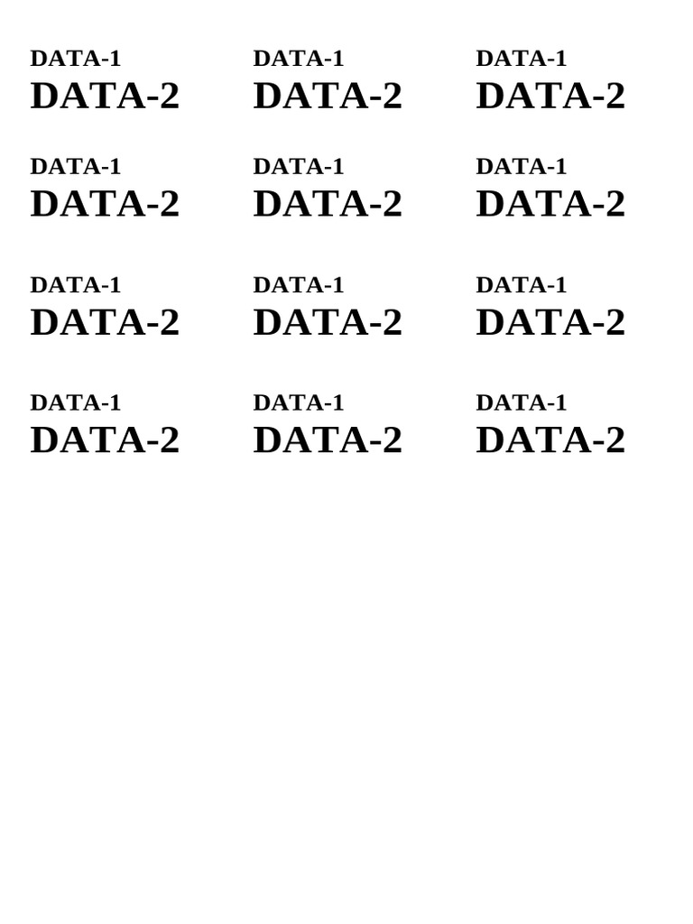 Data Set Overview: DATA-1 and DATA-2 | PDF | Computers | Technology ...