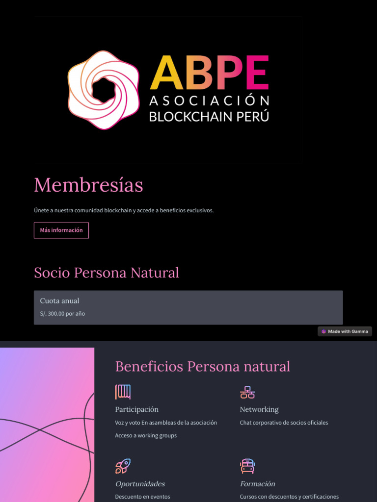 Membresias de La ABPE Asociacion Blockchain and DLT Peru | PDF