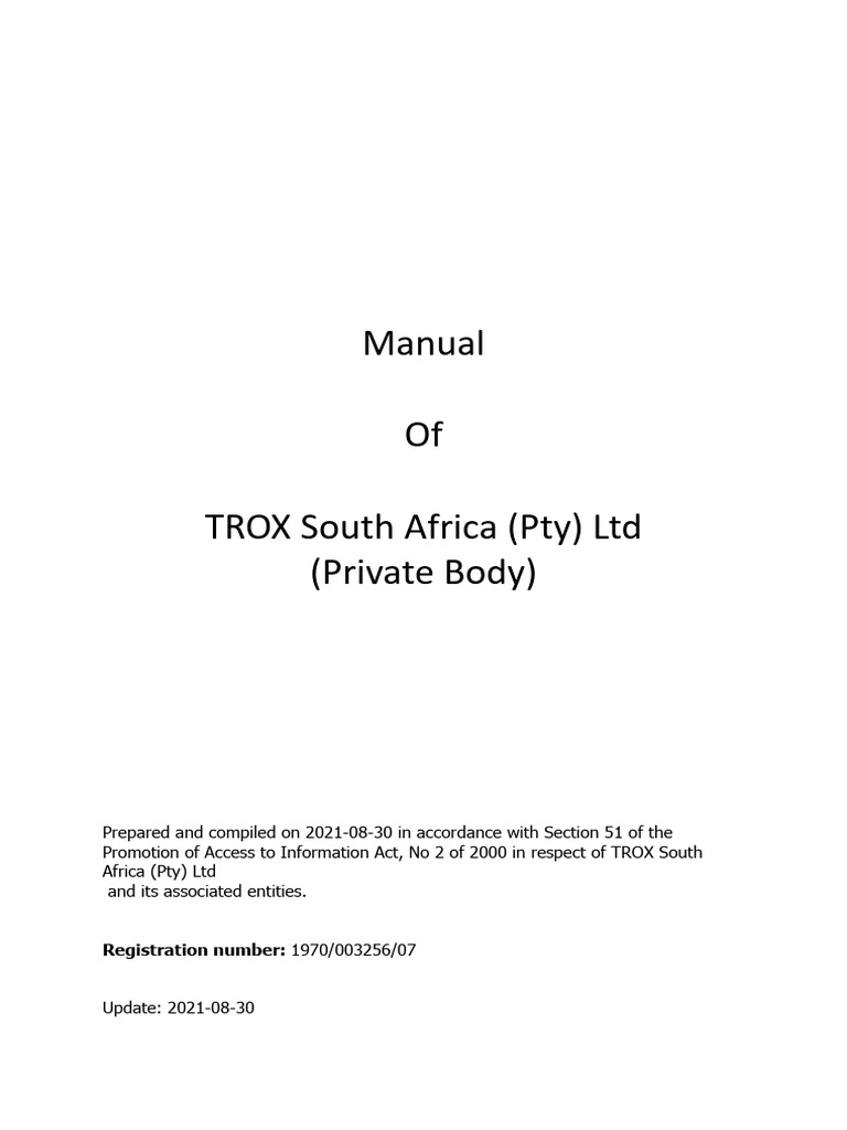 Popia Section 51 PAIA2 2023 | PDF
