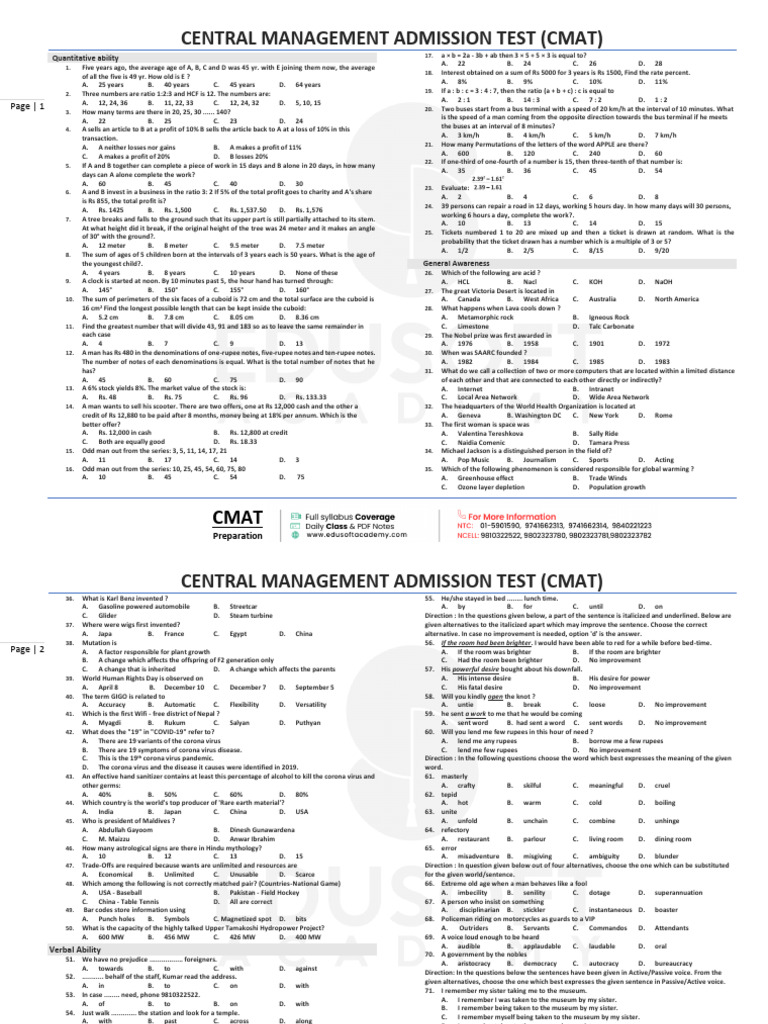 Grand Test 4 | PDF
