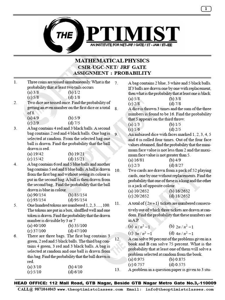 02581a415a880 Probability 1 | PDF