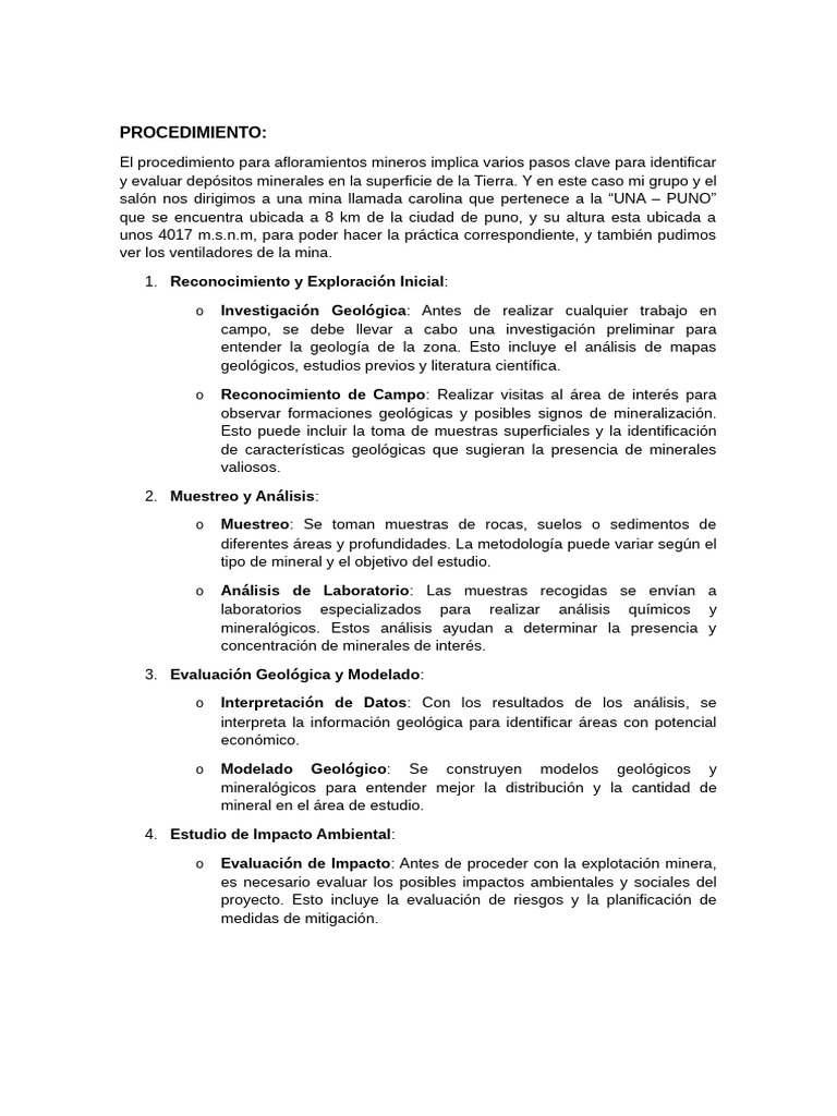 Proced I Mien To | PDF