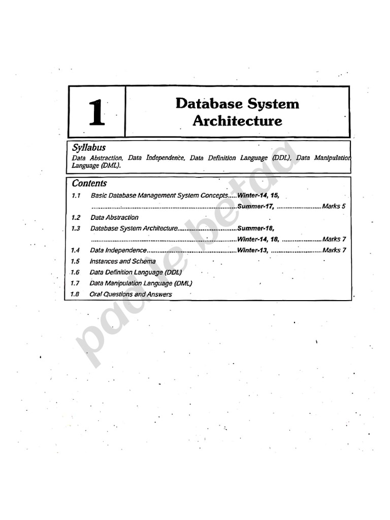 DBMS Notes Cha 1 | PDF