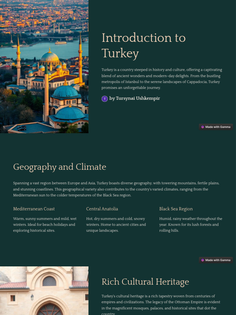 Introduction To Turkey | PDF