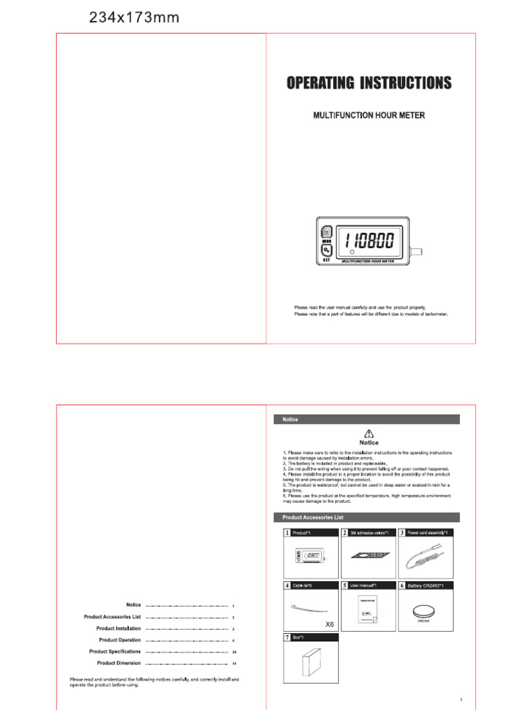 Rl-hm028 Operating Instructions | PDF