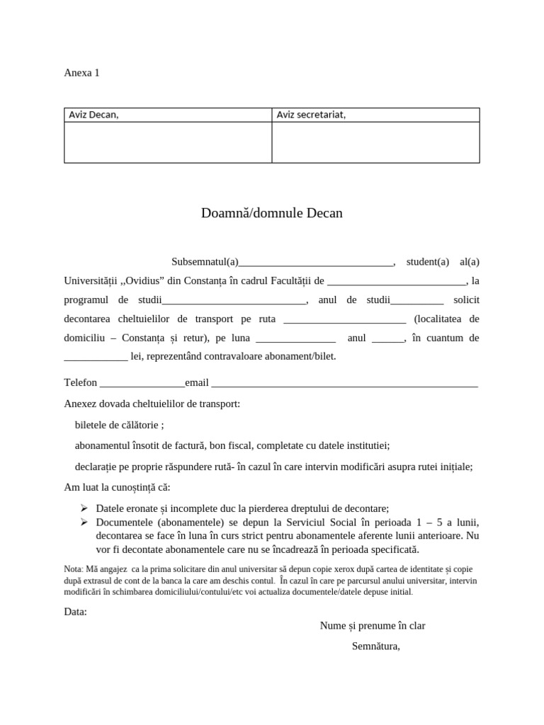 FORMULAR_decontare_transport | PDF