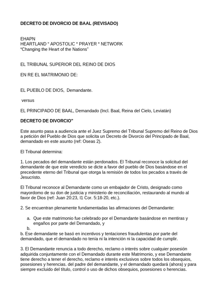 Decreto Divorcio Baal 181123 | PDF | Divorcio | Justicia
