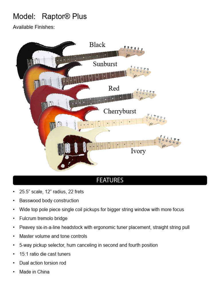 Peavy Raptor plus | PDF