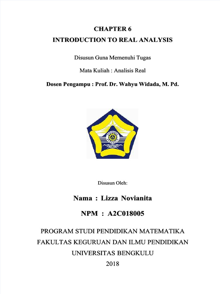 PDF Chapter 6 Introduction To Real Analysis Compress | PDF