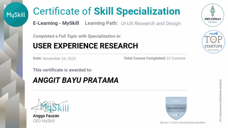 Sertifikat UX Reserch | PDF