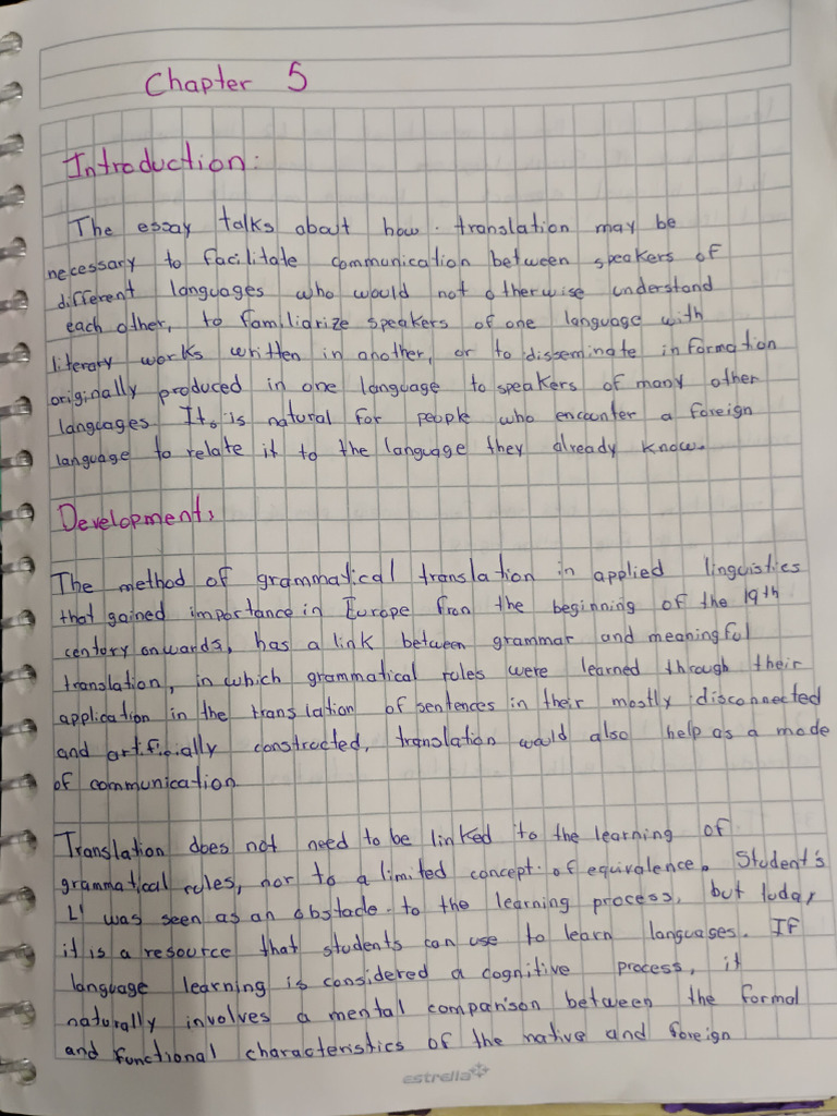 Chapter 5 Essay | PDF
