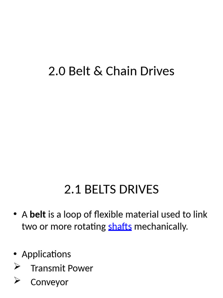 Chapter 2 - 2.1 Belt Drive | PDF