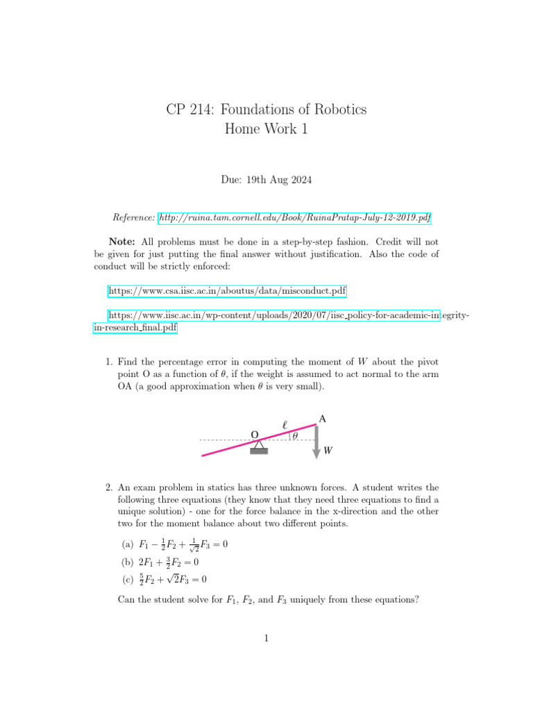 HW 1 | PDF | Equations | Teaching Methods & Materials