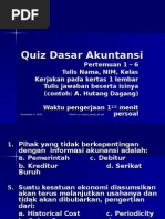 Download Quiz Dasar Akuntansi 1-6 by anon-60524 SN7779256 doc pdf
