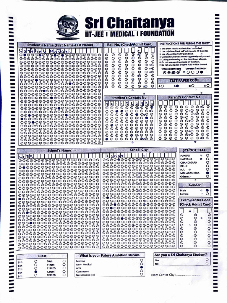 Lcps Score Exam Class 8 | PDF