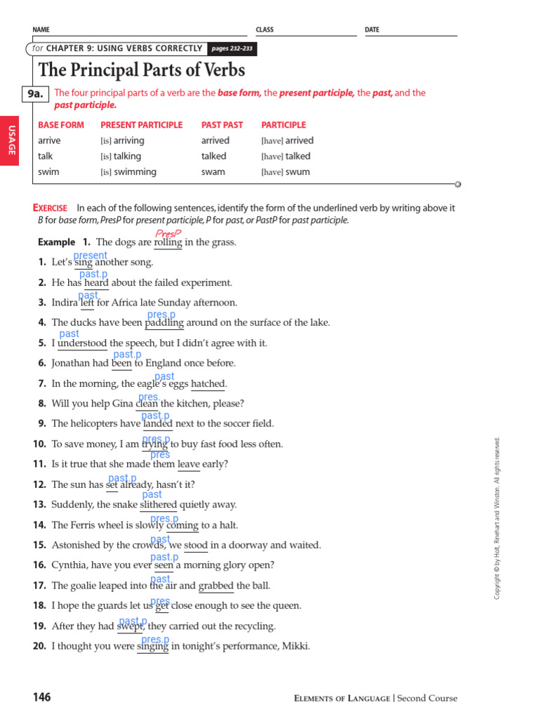 Principal Parts | PDF