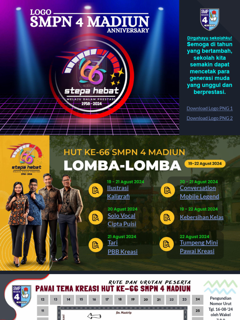 Logo Dan Jadwal Lomba-Lomba HUT Ke-66 - Stepa | PDF