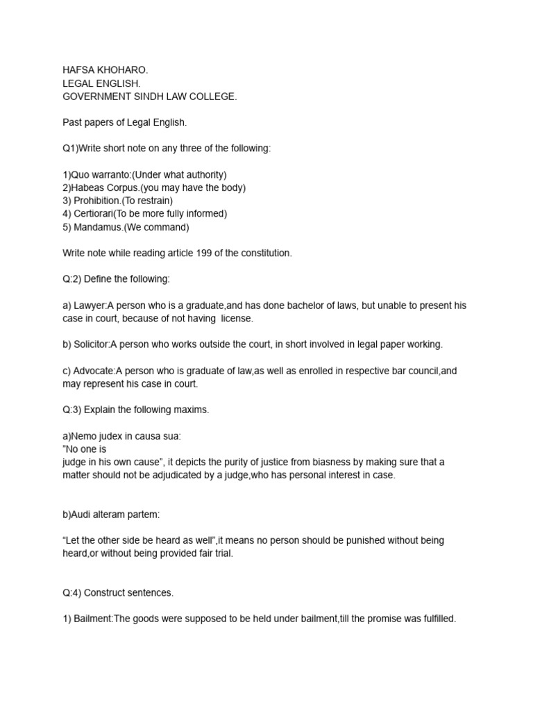 Legal English | PDF