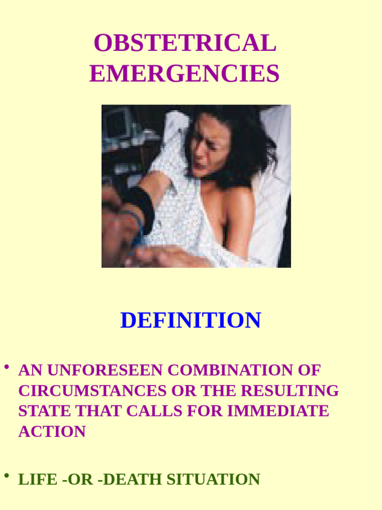 Obstetrical Emergencies | PDF