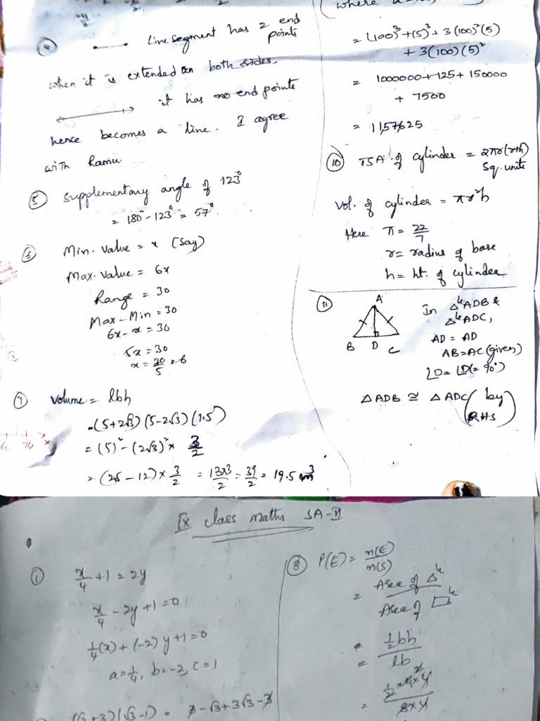 Mathematical Calculations and Formulas | PDF
