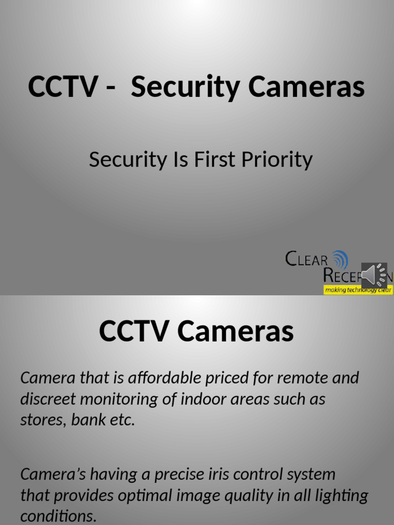 CCTV - Security Cameras: Security Is First Priority | PDF