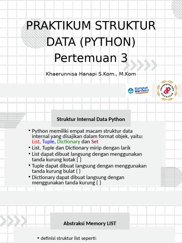 Praktikum 3 Struktur Data - Python | PDF