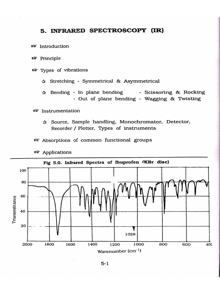 Infra Red Spectroscopy | PDF