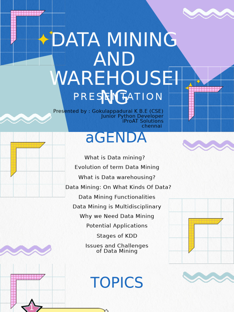 Blue White Creative Cute Group Project Presentation | PDF | Data Mining ...
