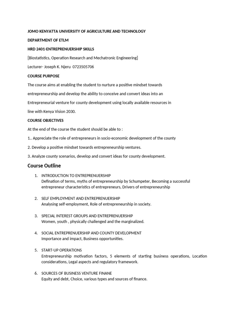 HRD 2401 Course Outline | PDF