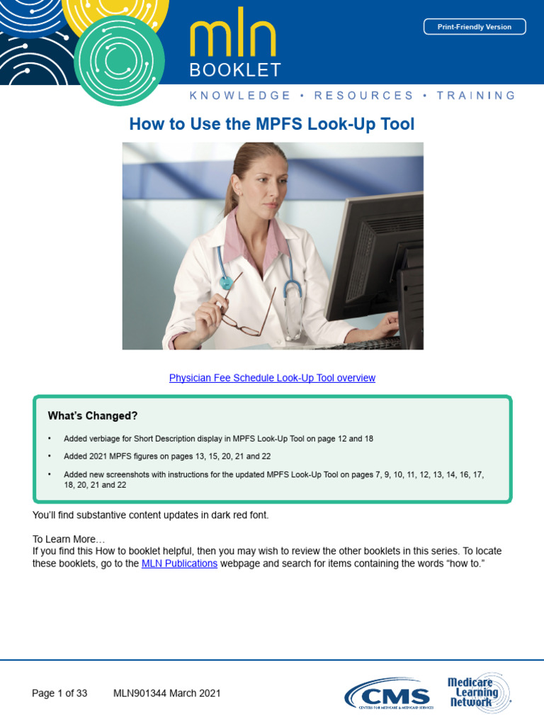 Booklet: How To Use The MPFS Look-Up Tool | PDF
