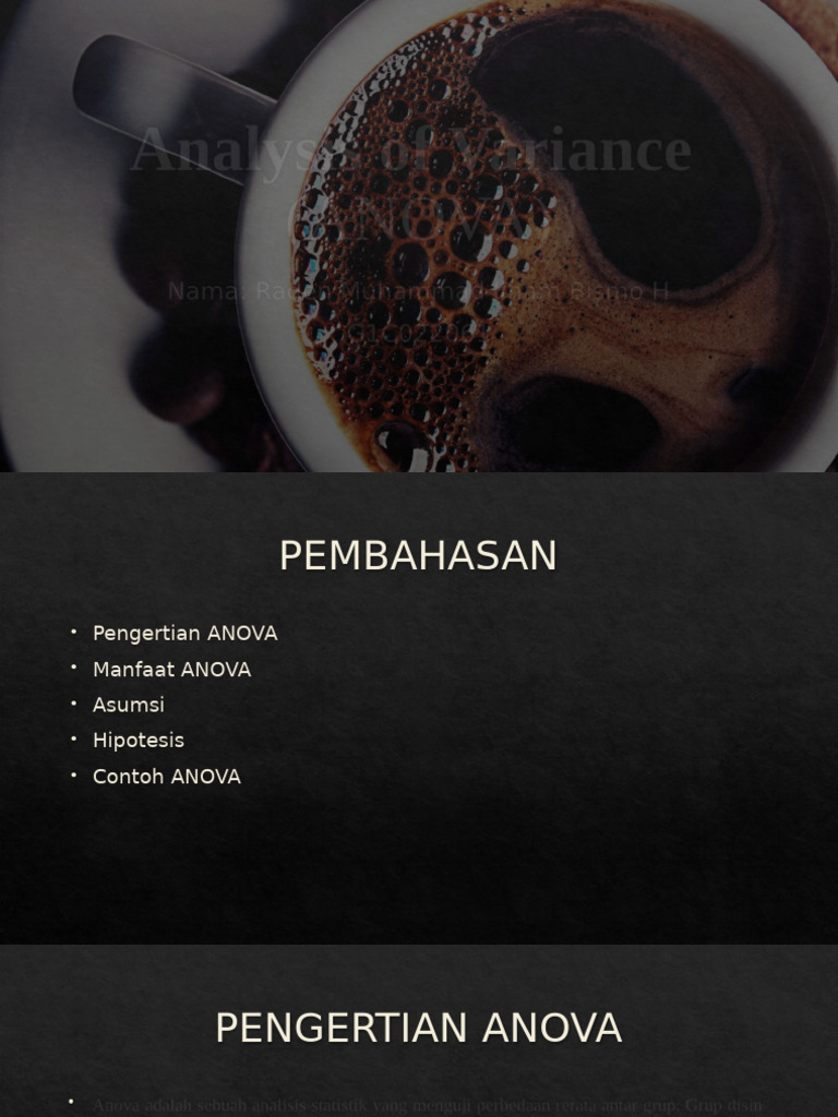 Analysis Of Variance Pdf