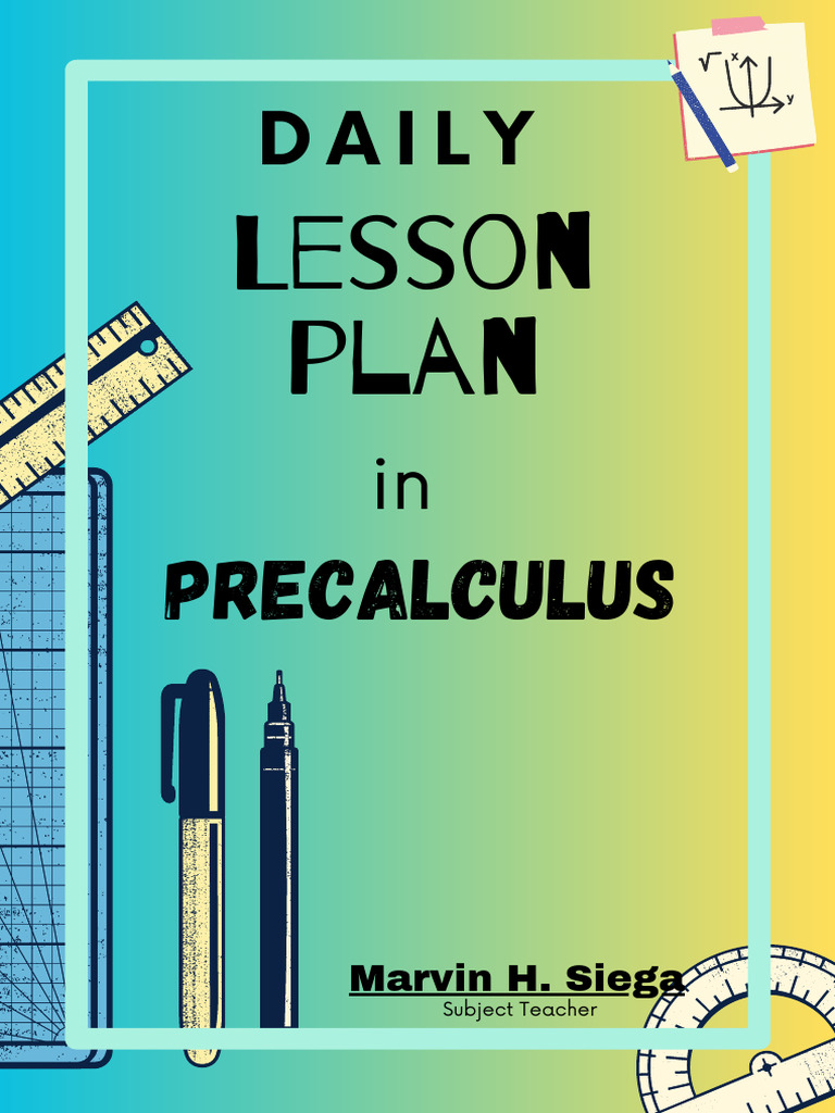 Lesson Plan Printable Bound Notebook in Olive White Illustrative Style