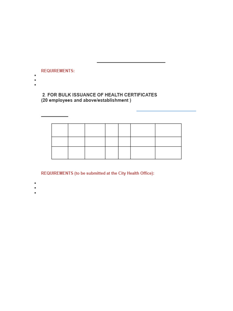 Health Certificates | PDF