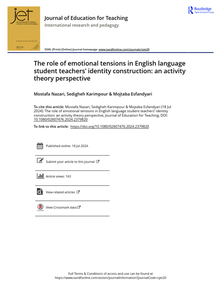 BB2 - The Role of Emotional Tensions in English Language Student ...