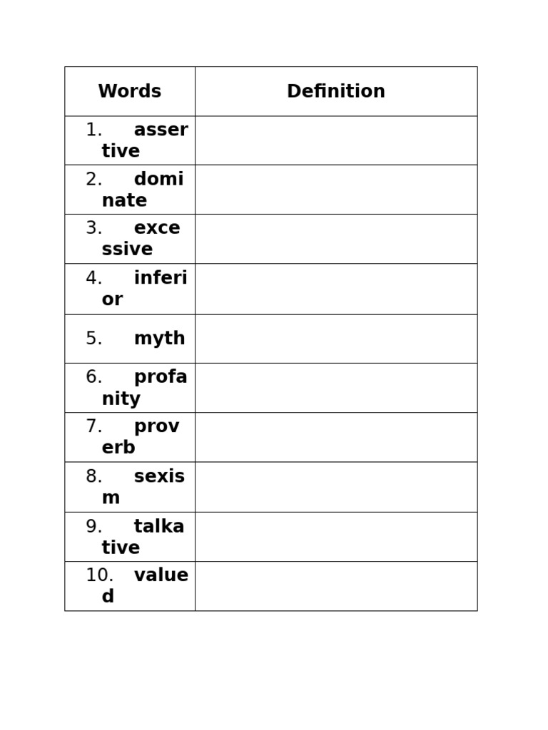 Vocab Pdf