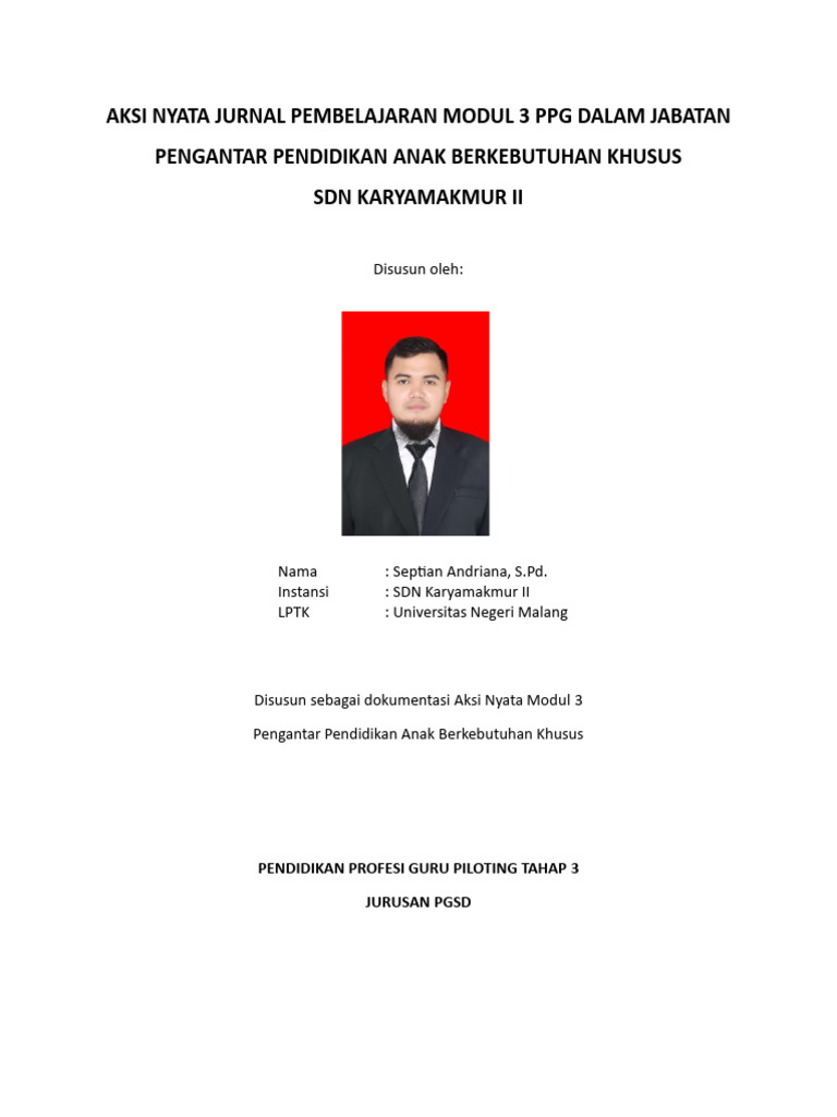 Aksi Nyata Jurnal Pembelajaran Modul 3 Ppg Dalam Jabatan Pdf