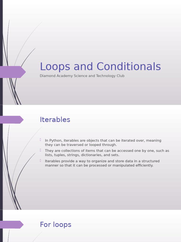 Loops and Conditionals | PDF