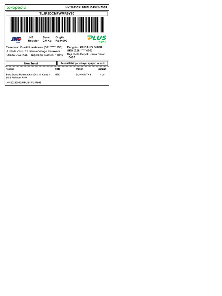 Dunia MTK SD KLS 6 Akm | PDF
