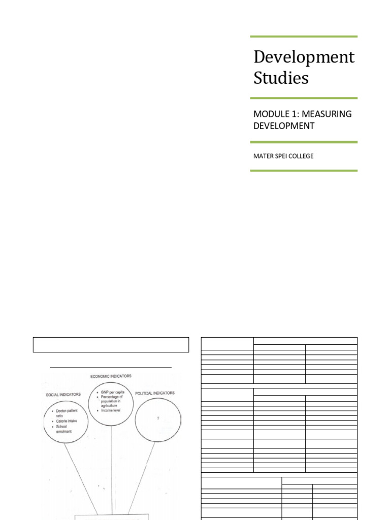 2 Module 1 - Measuring Development | PDF