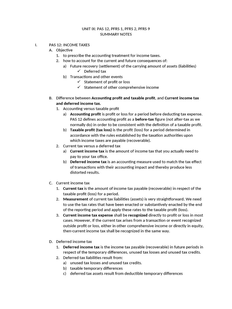 Unit 8 Summary Notes | PDF