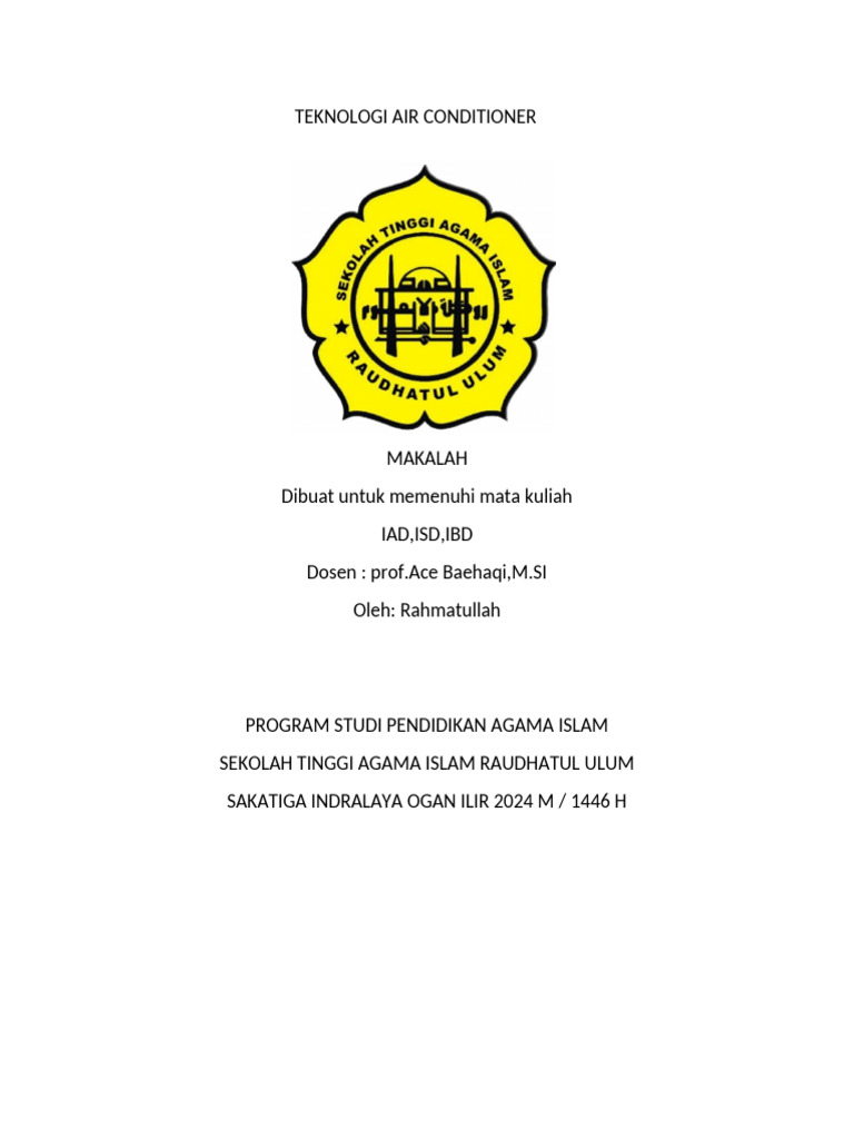 Teknologi Air Conditioner | PDF
