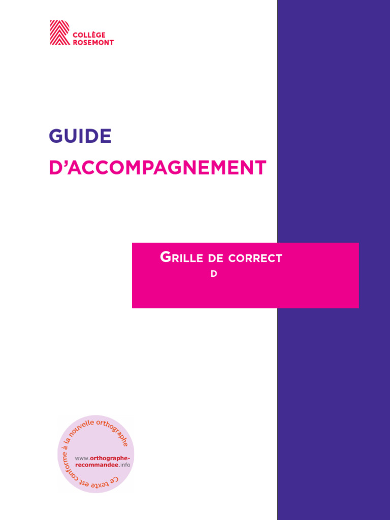 Guide Daccompagnement - Grille de Correction Codee Couleurs C | PDF