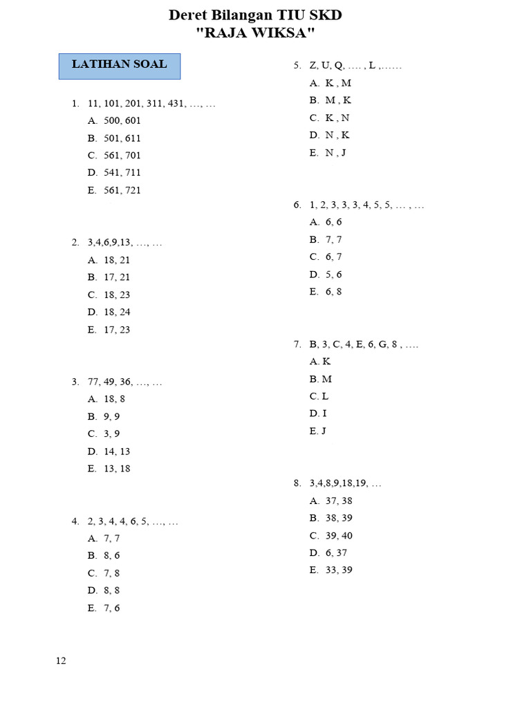 Deret Bilangan Raja Wiksa SKD-1 | PDF