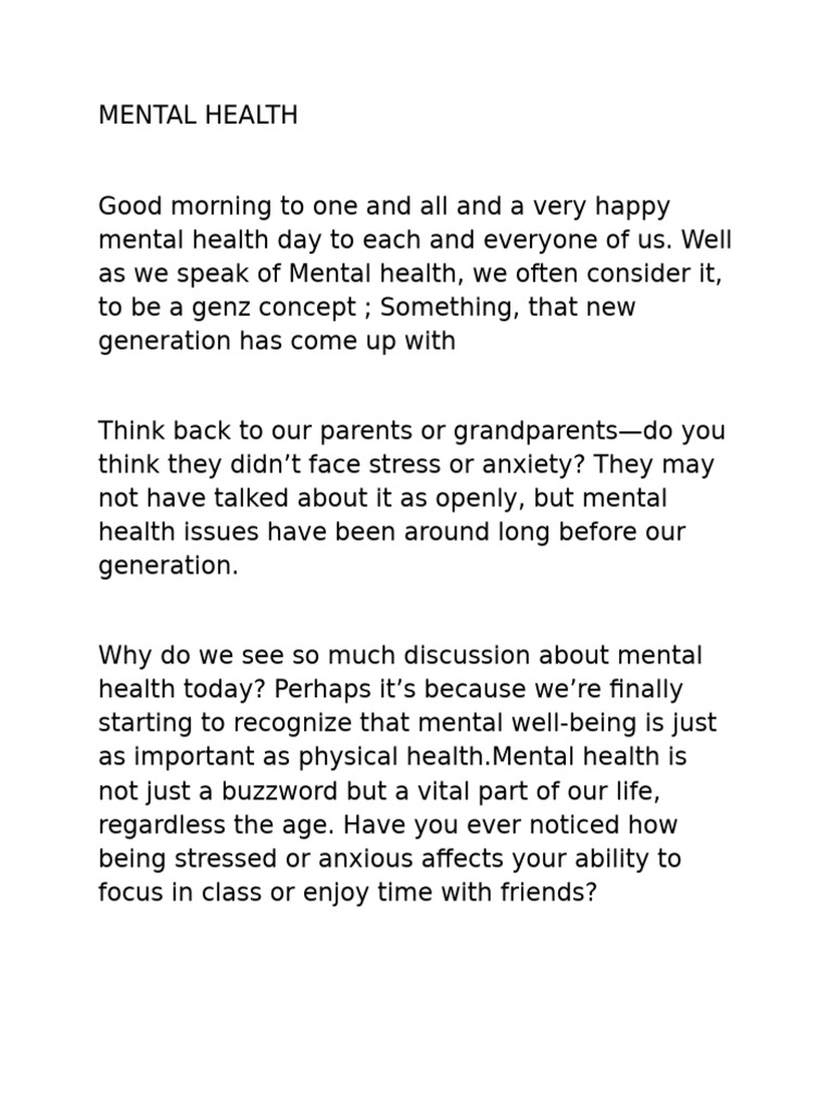 Mental Health | PDF