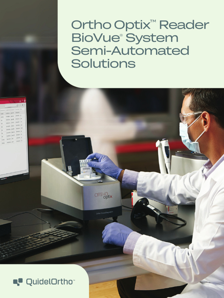 PR 13733 Ortho Optix Reader BioVue System Semi Automated Solutions | PDF