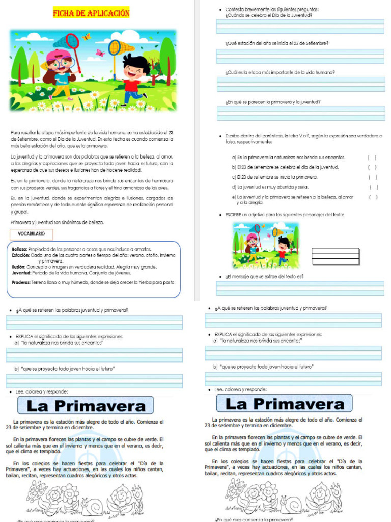 Ficha La Primavera | PDF